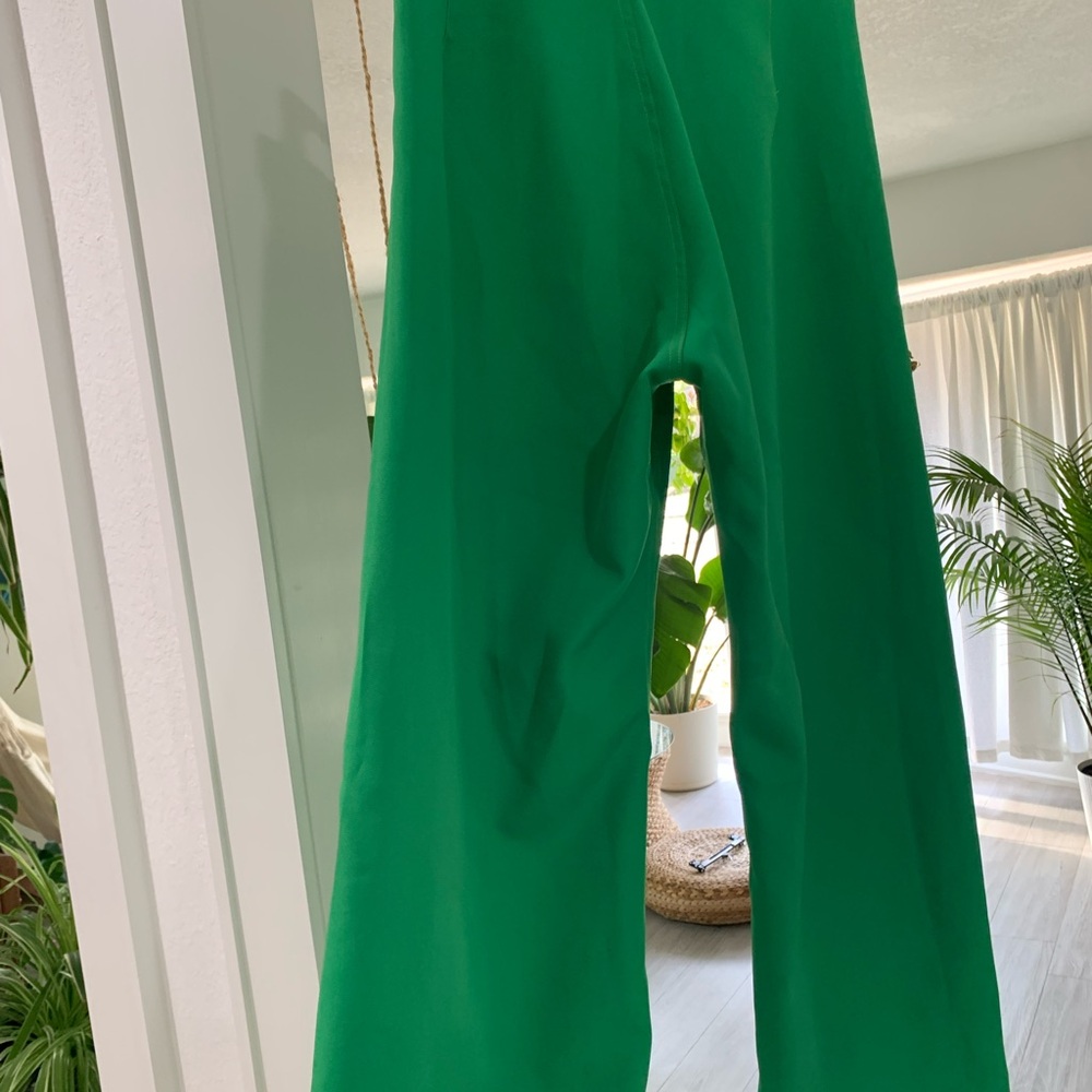 Green Straight Leg Women's Pants - Picture 2 of 4